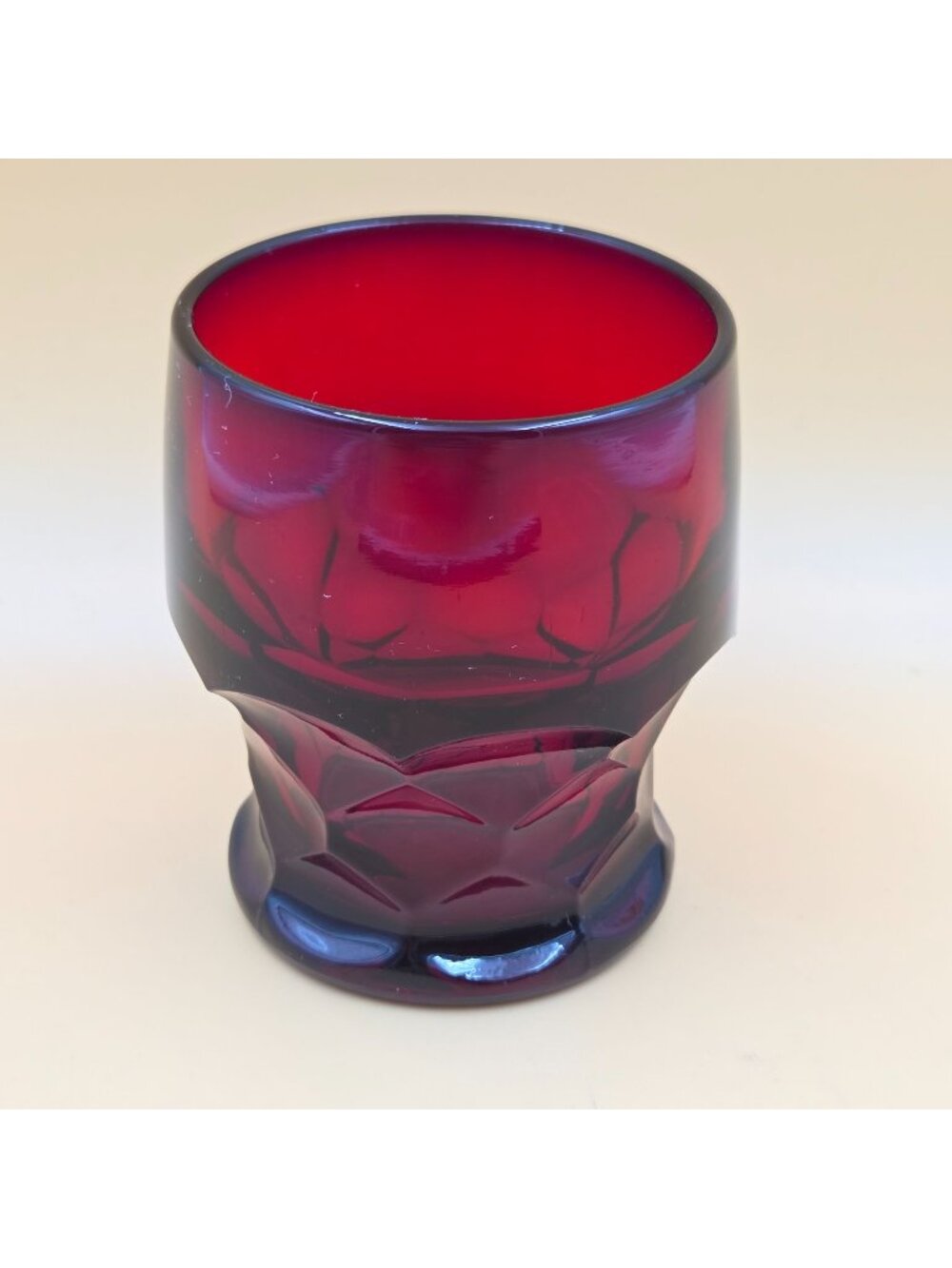 Duncan Miller Georgian Ruby Red Glass 10 Oz Flat Tumbler Vintage